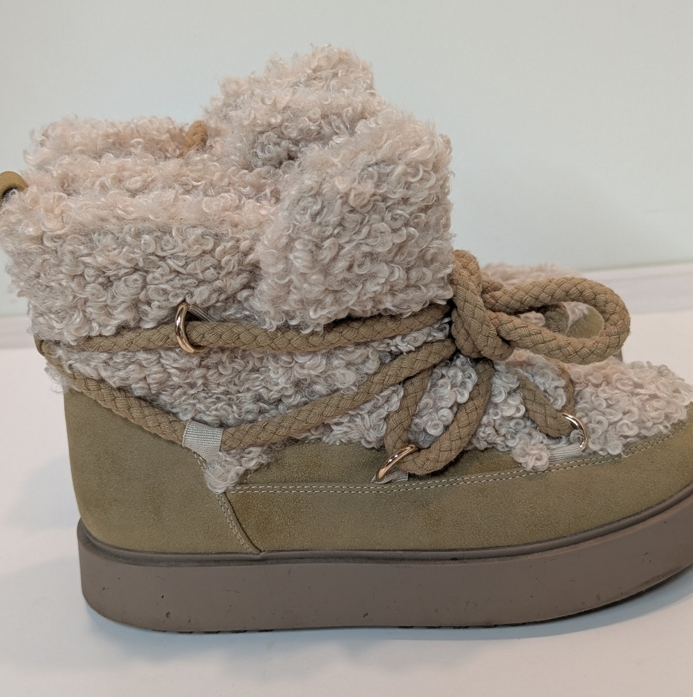 ASOS Cozy Beige Fur-Lined Boots
